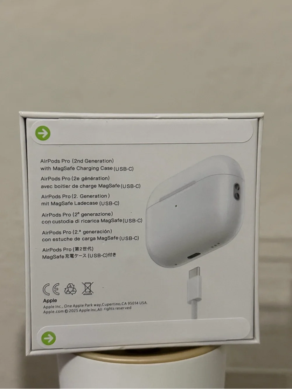 Apple White AirPods Pro 2 Wireless Noise-Cancelling Earbuds